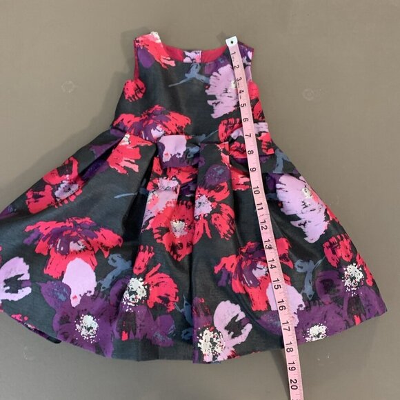 Gymboree Girls 6-12 Months Dress Pink Floral Tulle Bow Wedding Spring Party - Picture 10 of 11